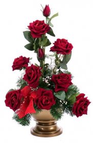 Irigo smuteční aranžmá červené růže
