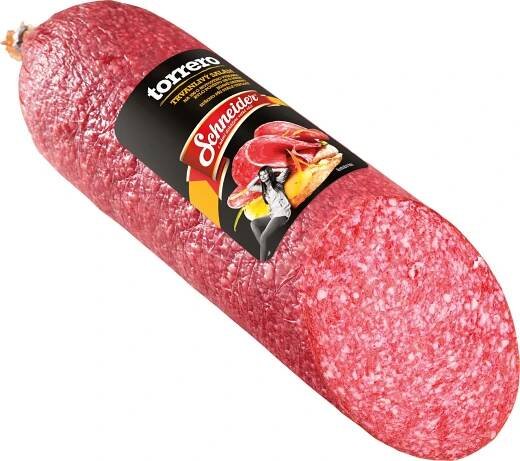 Kolik kalorii má SCHNEIDER Torrero salám chlaz. váž. cca 1,? 508 Kcal / 2125 kJ