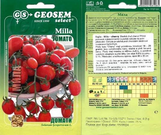 Geosem Milla rajče cherry tyčkové bulharské 0,2 g