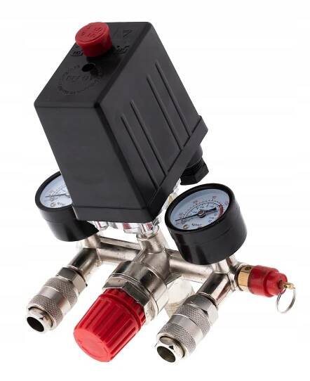 Tlakový spínač na kompresor 230V 8 bar 1fázový Typ T MAR-POL M806873T