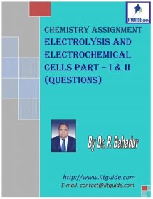 IIT JEE Main Advanced Chemistry Problems - Electrochemical Cells