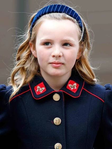 Mia Tindall attends a Service of Thanksgiving for the life of Prince Philip, Duke of Edinburgh at Westminster Abbey on March 29, 2022 