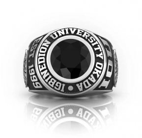 Igbinedion University Okada Men's 925 Sterling Silver Alumni Ring - 2
