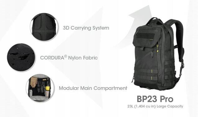 BATOH NITECORE BP23 PRO TAKTICKÝ KAŽDODENNÍ Cordura 23L za 2874 Kč - Allegro