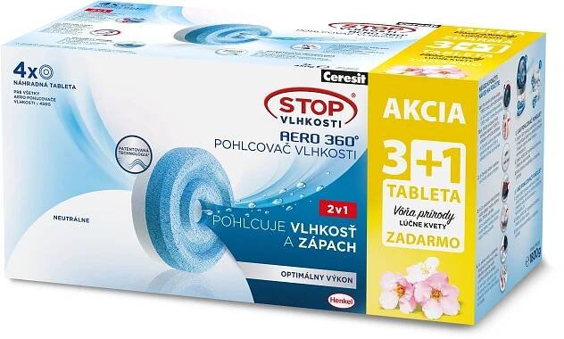 STOP VLHKOSTI AERO 360° náhradní tablety s vůně přírody 4× 450 g
