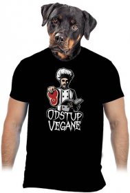 Odstup vegane pánské tričko Black – digi-tisk (na objednání)