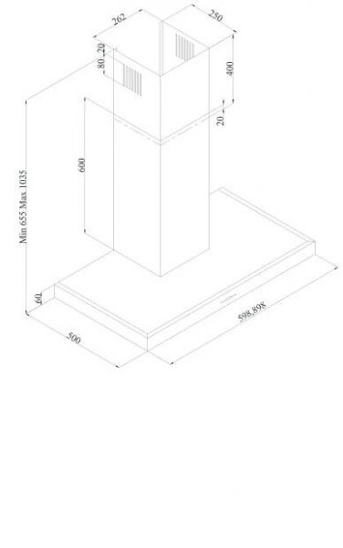 Philco Komínová digestoř PEW 6714 GLIX, nerezová, 65,5 - 103,5 x 60 x 50 cm nakoupit u OBI