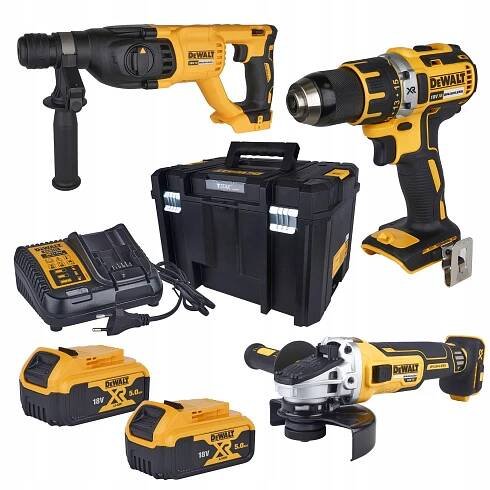 DeWalt Combo sada 3 nástrojů nabíječka 2x5Ah 18V