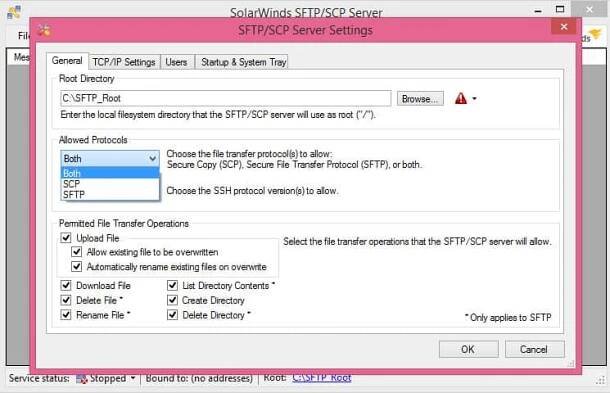 solarwinds-sftp-options