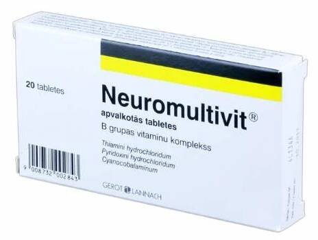 NEUROMULTIVIT Filmom obalené tablety 20 tabliet - skladom