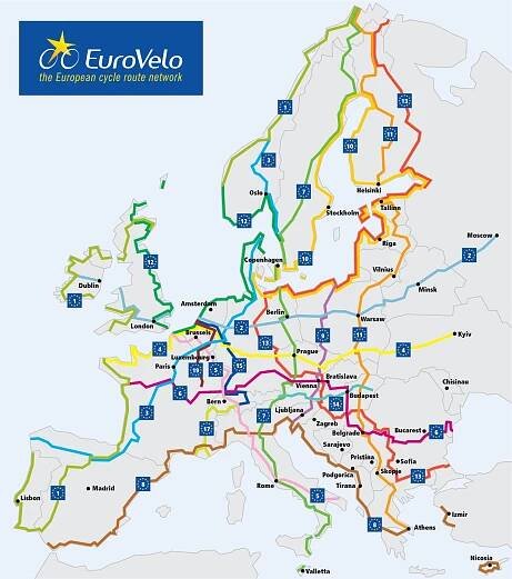 2024 EuroVelo Schematic Map