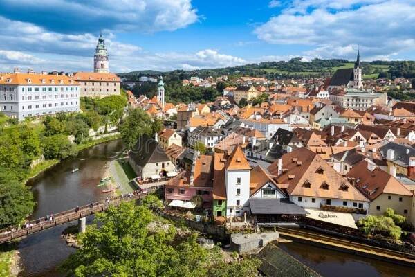 Cesky Krumlov town UNESCO, South Bohemia, Czech republic, Europe royalty free stock photography