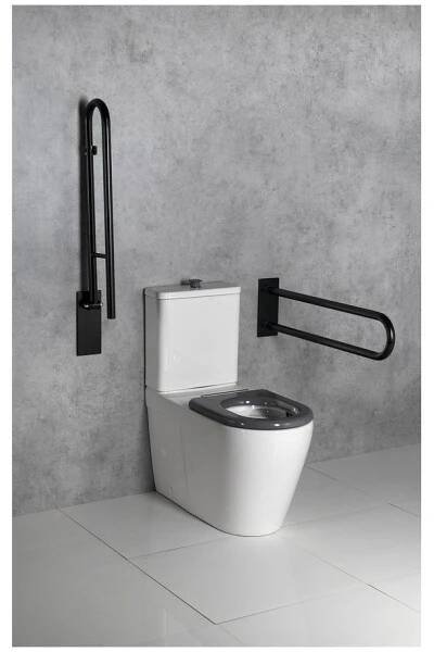 Nástěnné madlo do koupelny z nerezové oceli 83 cm Handicap U – Sapho