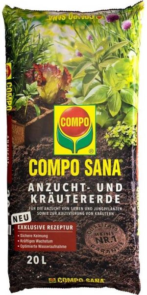 COMPO Sana Substrát pro bylinky a výsev, 20 l