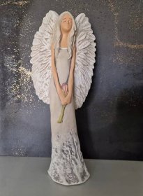 Figurka Anděl Viktorie Dekorace Upomínek dárek Anička Amor XXL Výška produktu 46 cm