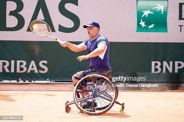 Nicolas CHARRIER of France competes in the Wheelchair Event during Roland Garros 2025 day 10 at Roland Garros on June 3, 2025 in Paris, France.