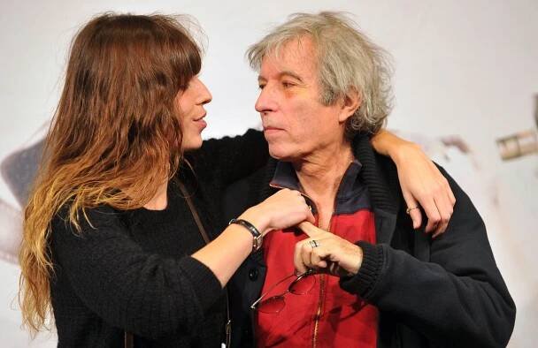 L'actrice et chanteuse Lou Doillon, avec son père, Jacques Doillon, réalisateur au Festival du film de Rome.