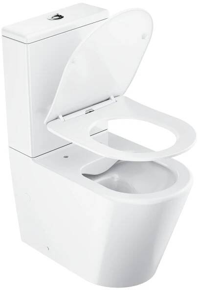 RAVAK - WC kombi se sedátkem SoftClose, vario odpad, spodní napouštění, RimOff, bílá (X01872)