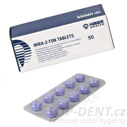MIRA-2-TON tablety na detekci plaku, 50 ks