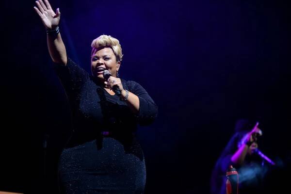 Tamela Mann performing