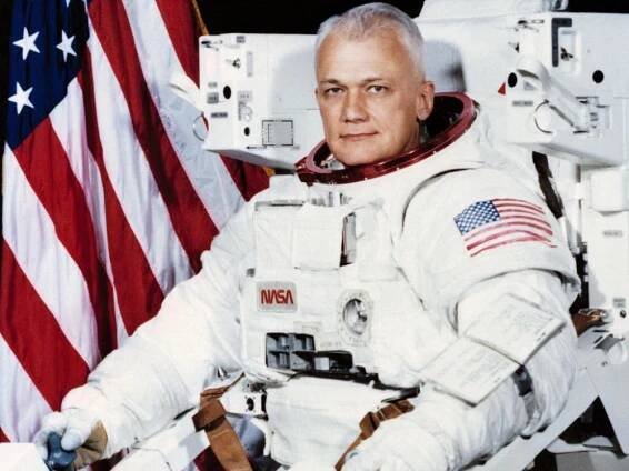 A portrait of NASA astronaut Bruce McCandless II, 