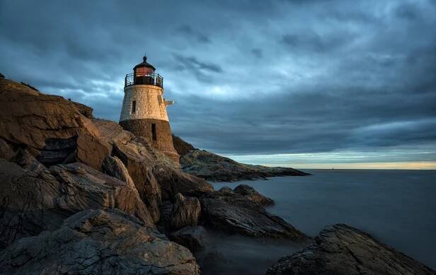 Castle Hill lighthouse, Newport, Rhode Island, United States