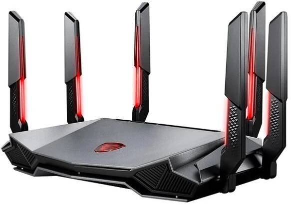 Obrázek produktu pro MSI RADIX AXE6600 WIFI 6E TRI-BAND WLAN Router Gigabit Ethernet Dual-Band (2,4 GHz/5 GHz) Černá, červená