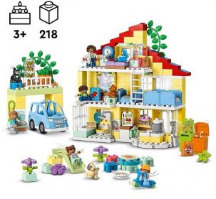 LEGO® DUPLO® 10994 Rodinný dům 3 v 1 / Počet dílků: 218 / od 3 le | Mironet.cz