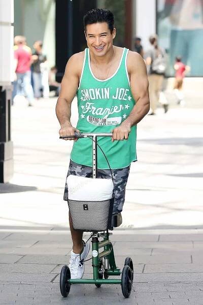 EXCLUSIVE: Mario Lopez Navigates By Scooter In Los Angeles