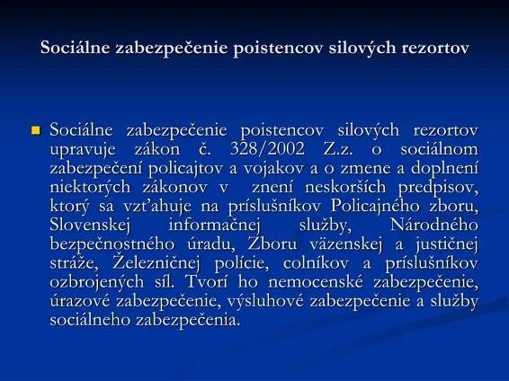 PPT - Sociálne zabezpečenie PowerPoint Presentation, free download - ID:4090437