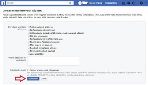 Jak zrušit Facebook účet a smazat profil 4