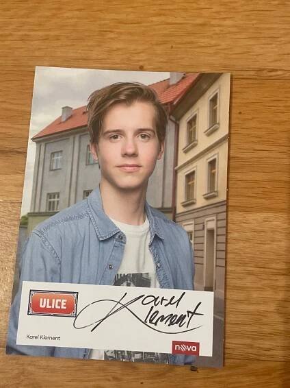 Autogram - Herec - Karel Klement - Ulice - ofic. Pohlednice