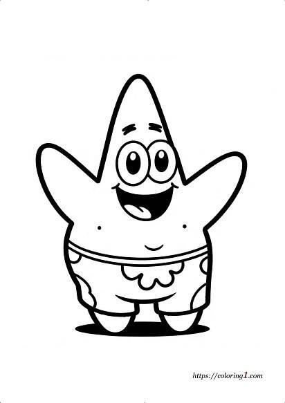 Patrick Star free printable coloring page