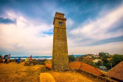 A clocktower in Galle Fort in Sri lanka