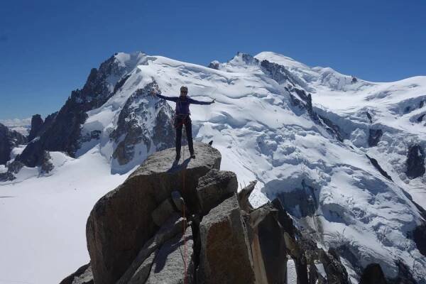 Přechod Arete des Cosmiques na Aiguille du Midi