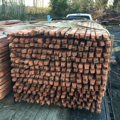 Salvaged Redwood split Grape Stake