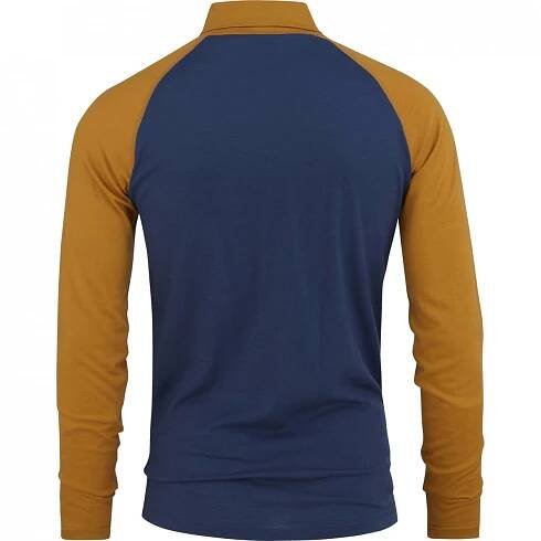 Pánské - Trička s dlouhým rukávem - Bula Retro Halfzip Denim | Merino sport