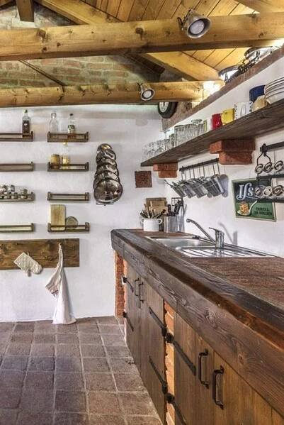 Retro Kuchyně, Selské Kuchyně, Úprava Bytu, Moderní Chata, Rustikální Kuchyně, Rustikální Domy, Venkovská Kuchyně, Dřevěný Dům, Venkov
