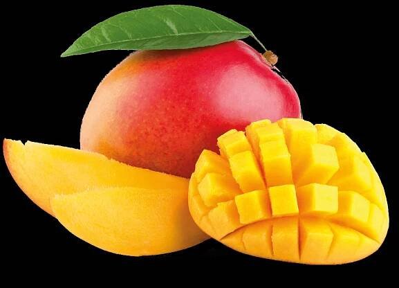 Ripe Red Mango Fruit Slices Wallpaper