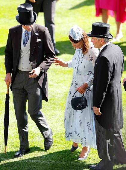 Prince William, Prince of Wales, Carole Middleton and Michael Middleton attend day two of Royal Ascot 2024