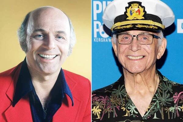 THE MARY TYLER MOORE SHOW talent Gavin MacLeod as Murray Slaughter, the head news writer at WJM-TV News in April 1974; Gavin MacLeod attends the 7th annual Ping Pong 4 Purpose celebrity tournament fundraiser at Dodger Stadium on August 08, 2019 in Los Angeles, California