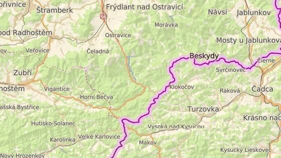 Tragická nehoda motocyklisty se stala v katastru obce Staré Hamry na Frýdecko-Místecku na horské části silnice I/56.