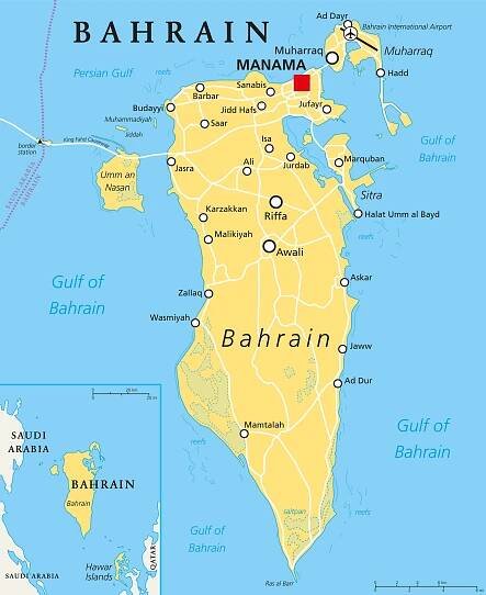 Bahrain political map