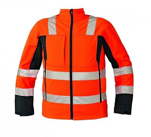 Bunda softshellová MALTON oranžová zimní reflexní 2XL oranžová