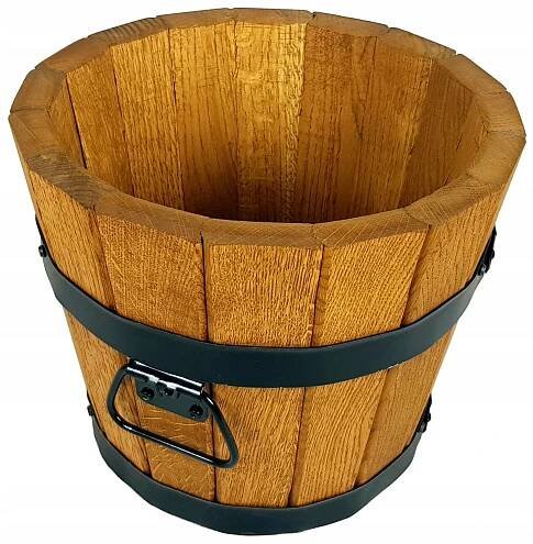 DUBOVÝ MALÝ SUD KVĚTINÁČ DŘEVĚNÝ ZAHRADNÍ KVĚTINÁČ KVĚTINÁČ 10L 30CM