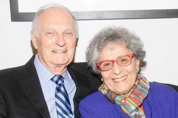 Alan Alda and his wife Arlene, who first locked eyes over a rum cake, in 2014