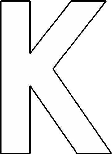 Kleurplaat Letter K