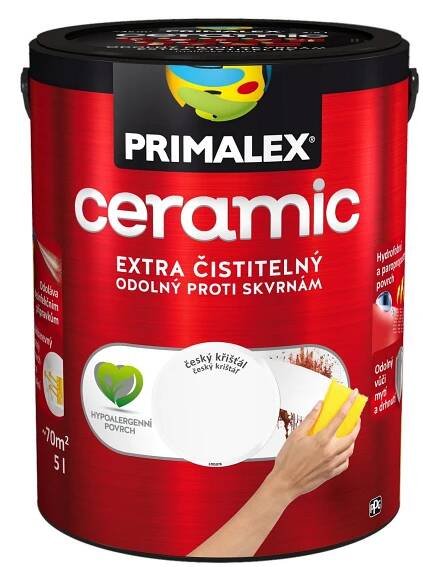 PRIMALEX ceramic omyvatelná interiérová barva na zeď anglický grafit  5 l