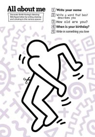 All About Me Keith Haring Writing Prompt | Free Printable Papercraft Templates