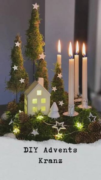 Obsahuje obrázek: DIY Adventskranz